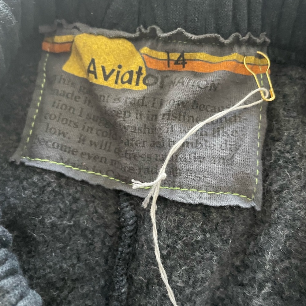 Aviator Nation girls black lightning bolt sweatpants.  NWT